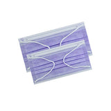 50 mascarillas desechables pequeñas de seguridad con 3 capas, tamaño pequeño, color morado