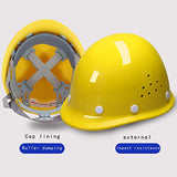 Casco De Seguridad para ConstruccióN, Casco De Servicio Pesado - ala De 2 Pulgadas, FRP Transpirable con Tiras Antisudor.