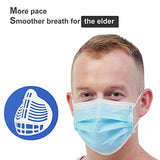 Mascarilla desechable, 50 máscaras de cara transpirables con 4 soportes para máscaras faciales, máscara facial protectora contra el polvo