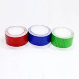3 piezas 2,5 cmx2.5 m autoadhesiva de seguridad cinta de advertencia de seguridad cinta de vidrio reflector cinta cinta adhesiva de señalización para coche/remolques/camión/Traffic/sitio de construcción (, Verde Claro, Azul, Verde), Rojo,azul,verde, 2.5cm