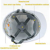 Casco Resistente, Casco FRP: DiseñO De Malla Transpirable, Casco De Seguridad De ConstruccióN con Sistema De SuspensióN Ajustable De 4 Puntos.