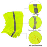 Sombrero duro, visera de malla de ala completa, protección solar de alta visibilidad, protección para el cuello y bandana para la cara, accesorios para casco duro, sombrero duro no incluido, 2 paquetes, color amarillo