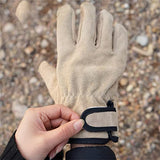 WUUOSSYUIS 1 Pareja Aislamiento de Cuero Guantes de Barbacoa ignífuga Grueso grulas Guantes Protectores Protección de Mano de Obra a Domicilio Alta Ardor, Caqui