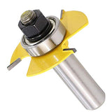 Brocas fresadoras Mango Cortadores Madera de Diámetro de Caña Herramienta de Fresado, Brocas de Ranura Ajustable Herramientas Manuales Eléctrica- Amarillo