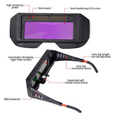 T TOVIA Gafas de soldador LCD de seguridad con energía solar para oscurecimiento automático, gafas de soldadura con sombra ajustable, 2 sensores para TIG MIG MMA Plasma