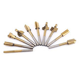Brocas fresadoras  , 10PCS HSS Recubierto de Titanio Carpintería de Borde Cortadores Trimmer Router Machine Bits 1/8"Shank para Electric Trimmers para DIY Carpintería Talla Grabado Taladrado
