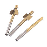 Brocas fresadoras  , 10PCS HSS Recubierto de Titanio Carpintería de Borde Cortadores Trimmer Router Machine Bits 1/8"Shank para Electric Trimmers para DIY Carpintería Talla Grabado Taladrado
