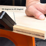Plano de esquina de carpintería, cepilladora de bloque ajustable, multifunción, cepilladora de mano para carpintería, biselado, herramienta de bricolaje con burbuja de nivel para carpintero (negro)