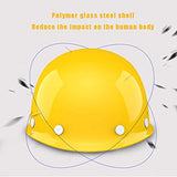Casco De Seguridad para ConstruccióN, Casco De Servicio Pesado - ala De 2 Pulgadas, FRP Transpirable con Tiras Antisudor.