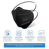 AccuMed KN95 (diadema), 5 unidades de máscara protectora para la cara (FDA Registered, GB2626-2019), máscara facial de seguridad, máscara antipolvo, máscara desechable de filtrado de partículas (5 unidades) negro