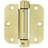 AmazonBasics Bisagra de puerta con cierre automático, 9 cm x 9 cm, 1 pieza, latón pulido