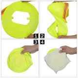 Sombrero duro, visera de malla de ala completa, protección solar de alta visibilidad, protección para el cuello y bandana para la cara, accesorios para casco duro, sombrero duro no incluido, 2 paquetes, color amarillo