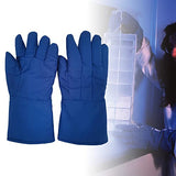 Guantes largos resistentes al frío Manténgase caliente Guantes de seguridad congelados Guantes criogénicos para moler alimentos congelados criogénicos, 38cm