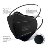 AccuMed KN95 (diadema), 5 unidades de máscara protectora para la cara (FDA Registered, GB2626-2019), máscara facial de seguridad, máscara antipolvo, máscara desechable de filtrado de partículas (5 unidades) negro