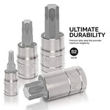 Neiko 10083A Juego de Cubos de Combinación de Puntas Torx y Acople E, 60 piezas + Neiko 30249A - Juego de adaptadores y reductores para llaves de impacto (5 piezas, acero al cromo)