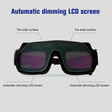 GAFAS PARA SOLDAR Solinder Solar Powered Auto Os cimiento Soldadura Goggle Máscara Casco Soldador Gafas PC Lente Ojo Gafas para protección de Soldadura