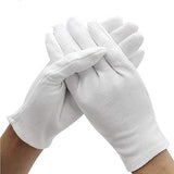 Wolfride 15Pcs de Guantes de Algodón Blanco, Guantes de Tela de Algodón, Joyas de Plata de Belleza e Inspección Guantes de Trabajo de Protección Unisexo,XL
