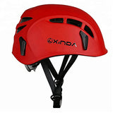 Casco de Protección Multifuncional para Escalada, Alpinismo, Senderismo con diseño Ajustable 52-62cm (Rojo)