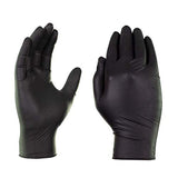 AMMEX - BX342100-BX - Nitrile Gloves - Disposable, Powder Free, Latex Free, 3 mil, Food Safe, Small, Black (Box of 100)