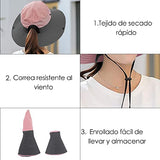 AUTOWT Sombreros de Sol para Mujeres, Mujer Agujero de Cola de Caballo Sombrero Cubo ala Ancha Algodón Sombreros Sol de Verano ala Ancha Protección Solar UV Gorra Ajustable Pesca en la Playa Sombrero