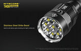 Nitecore TM9K Tipo-C Linterna LED recargable – 9 x CREE XP-L HD V6-9500 lúmenes – Batería incluida