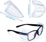 NEWKIBOU 8 Pares Protectores Antideslizantes Laterales de Gafas de Ojo,Seguridad Protector Flexible Transparente Se Adapta a Anteojos Medianos Pequeños Agregue Más Protección a Gafas de Seguridad