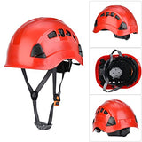Casco de protección Industrial, Casco de Seguridad, Resistente a Altas temperaturas, cómodo de Llevar para espeleología(28 * 21 * 18cm-Rojo)
