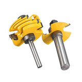 Brocas fresadoras Mango Cortadores Madera de Diámetro de Caña Herramienta de Fresado, Brocas de Ranura Ajustable Herramientas Manuales Eléctrica- Amarillo