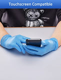Schneider Guantes desechables de vinilo sintético, sin látex, sin polvo, azul, 10 cajas de 100 unidades de 100 unidades cada una, 1000 quilates en total (mediano)