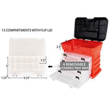Stalwart 75-3182A Rack System Tool Box with 4 Organizers, 11"