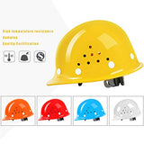 Casco Resistente, Casco FRP: DiseñO De Malla Transpirable, Casco De Seguridad De ConstruccióN con Sistema De SuspensióN Ajustable De 4 Puntos.