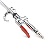 NEIKO 31122A High Flow Air Blow Gun | 17-26 Inch Extensible Stainless Steel Air Flow Nozzle | Pneumatic Air Compressor Accessories Tool | Operating Pressure 80-120 PSI | 360 Degree Swivel Hook