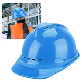 Casco Seguridad de ABS Recto Grueso, Protección Cabeza del Sitio Construcción Trabajador, Casco Rígido Ventilado y Transpirable Cinco Colores Disponibles(Azul)