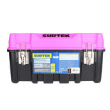Surtek Caja plástica con broches metálicos