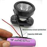 Casco para Faro, con Tiras Reflectantes Casco Protector Antideslumbrante Resistente a Los Olores Batería Recargable De 2600 MA Iluminación del Sitio Ingeniería Mineros Minas