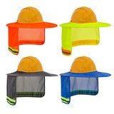 TCCFCCT Parasol de Visera Completa con Cuello de Malla para Sombreros Duros, Visera Solar de Alta Visibilidad para Cascos de construcción, Sombrero Duro no Incluido, 2 Paquetes, Gris