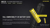 NITECORE MH12S - Linterna recargable USB-C de 1800 lúmenes con batería recargable y cable USB Eco-Sensa incluido, actualización de MH12GT