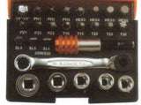 Bahco Bit set with bits, sockets, bit-ratchet and adapters 2058/S26