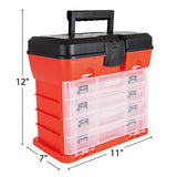 Stalwart 75-3182A Rack System Tool Box with 4 Organizers, 11"