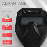 YESWELDER Gafas de soldadura de oscurecimiento automático de color verdadero, amplio rango de sombra 4/5-9/9-13 con molienda, gafas de soldadura, casco de soldadura para TIG MIG ARC corte de plasma