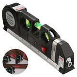 Qooltek Multipurpose Laser Level laser measure Line 8ft+ Measure Tape Ruler Adjusted Standard and Metric Rulers