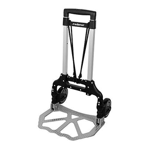 Redlemon Diablito Plegable de Aluminio con Capacidad para 100 kg de Carga, Llantas y Base Plegables, Mango Ergonómico y Ajustable hasta 97 cm de Altura, Resistente y Ligero, Fácil de Guardar