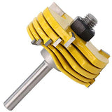 Brocas fresadoras Mango Cortadores Madera de Diámetro de Caña Herramienta de Fresado, Brocas de Ranura Ajustable Herramientas Manuales Eléctrica- Amarillo