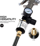 NEIKO 30253A Separador de agua y aceite para línea de aire, paquete de 2 | Entrada y salida NPT de 1/4 pulgadas | 150 PSI | Compresor de aire y accesorio de herramienta de aire | Protege la vida útil de las herramientas neumáticas | Optimiza el rendimient