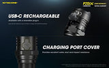Nitecore P20iX 4000 Lumen USB-C Rechargeable Tactical Flashlight with LumenTac Battery Organizer