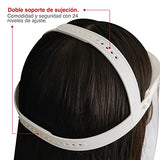 Vicover Pro - 2 Escudos Faciales Flex Max, altamente confortables, reutilizables, con materiales resistentes y de uso rudo, elimina presión sobre la frente, de ensamble rápido. Mica intercambiable PETG CAL.20 con alto grado de transparencia con película d