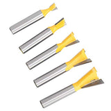 Brocas Fresadora  5 Unids de cola de milano Broca de cola de milano Extremo de cola de milano para herramientas de mano de madera de proceso Accesorios