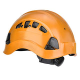 Casco de Seguridad, cómodo de Llevar Casco de espeleología Tela Suave con Orificio de Aire para espeleología(28 * 21 * 18cm-Naranja)