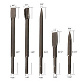 TcnoMreol - Juego de brocas de cincel SDS para hormigón (8 unidades, acero cromado, SDS Plus, cinceles planos y anchos, cinceles para raspar en ángulo, para hormigón, ladrillo, mampostería máx. a 7/10113 pulgadas