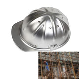 Casco de Aluminio Casco de Trabajo Casco Protector Ajustable Casco de construcción con Correa de cincha de 4 Puntos Casco de construcción con Casco Ajustable